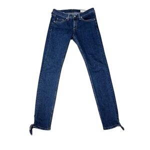 rag & bone Women's Stevie Ankle Tie Capri Jeans Size 25x27 Paz Bow Detail Skinny
